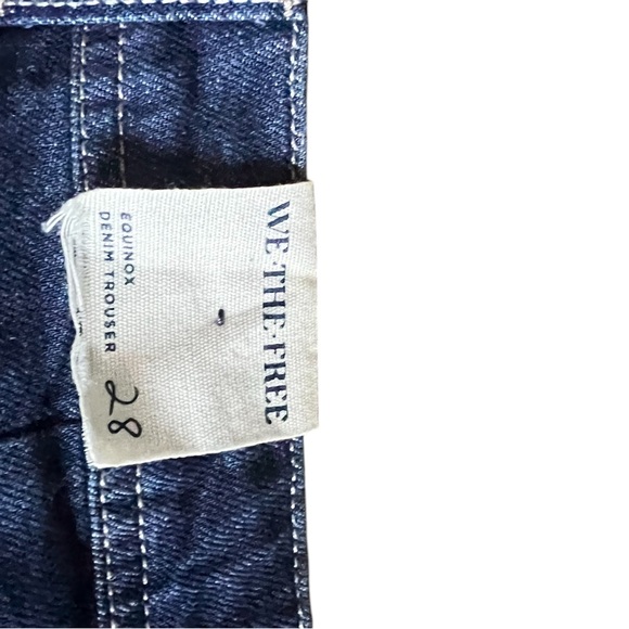 FREE PEOPLE EQUINOX DENIM TROUSER IN RITUAL/WIDE LEG/DEMIN/28 - Picture 8 of 8